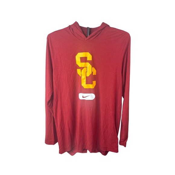 Nike Other - Nike Men's USC Trojans NCAA Hooded Long Sleeve T-Shirt Cardinal Red Small